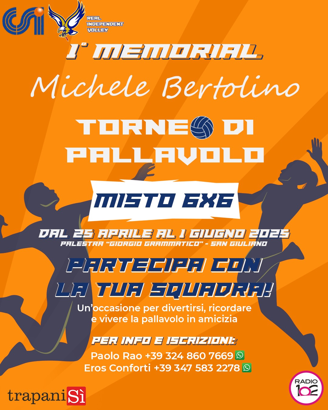 Locandina Memorial Bertolino-Giurlanda Pallavolo misto